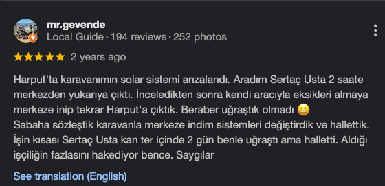Mr.Gevende Google yorumu